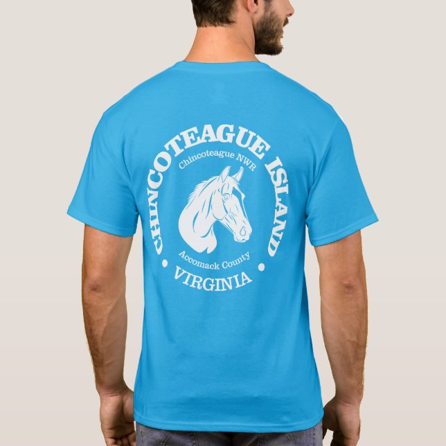 T-shirt L'île de Chincoteague (poney) (Dos)