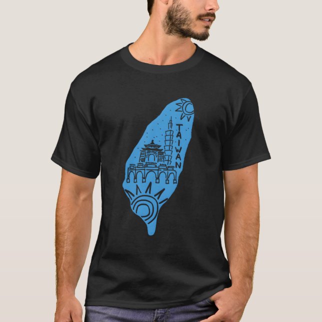 T-shirt L'île de Taiwan (Devant)