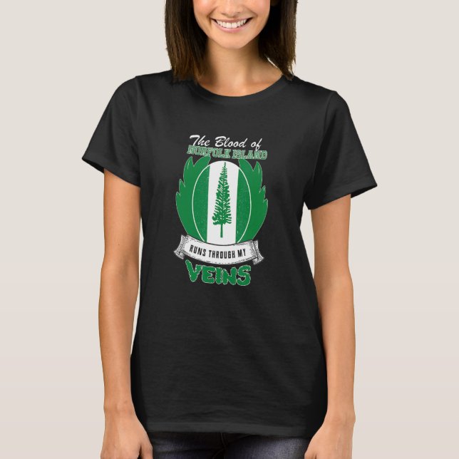 T-shirt L'île Norfolk dans mes veines (Devant)
