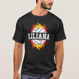 T-shirt Liliana Nom Volleyball Joueur Girls Ball Et Net