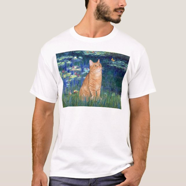 T-shirt Lilies 5 - Orange Tabby SH cat 46 (Devant)