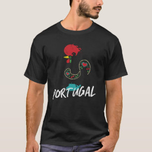 T-shirt L'illustration colorée du coq Portugal Barcelos
