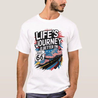 T-shirt L'illustration du voyage de la vie est meilleure s