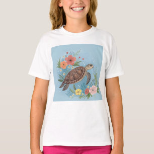 T-shirt L'illustration d'une tortue de mer