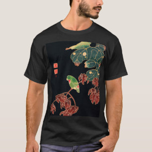 T-shirt L'illustration japonaise du Paroquet Colorful Bird