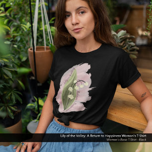 T-shirt Lily de la Vallée du Bonheur Style aquarelle