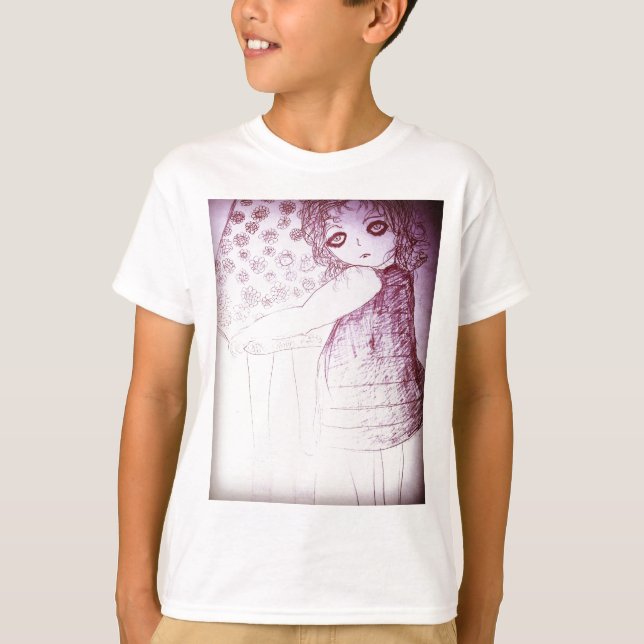T-shirt Lily était une petite fille (Devant)