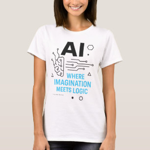 T-shirt L'imagination de l'IA répond à la logique Tee Te