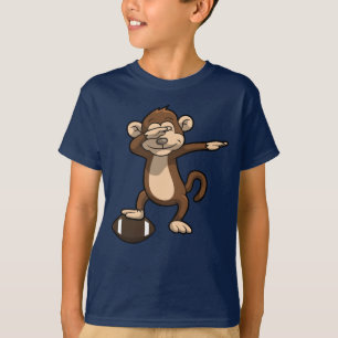 T-shirt Limande tamponnante du football de singe