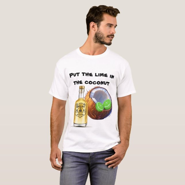 T-Shirt Lime dans la noix de coco (Devant entier)
