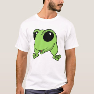 T-shirt Lime Frog Cartoon Cheer
