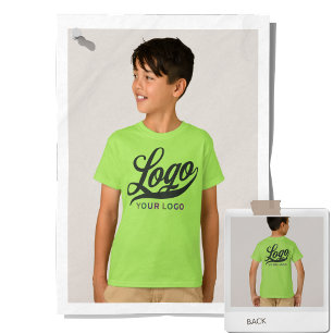 T-shirt Lime Green Company Logo Swag Business Kids Boys