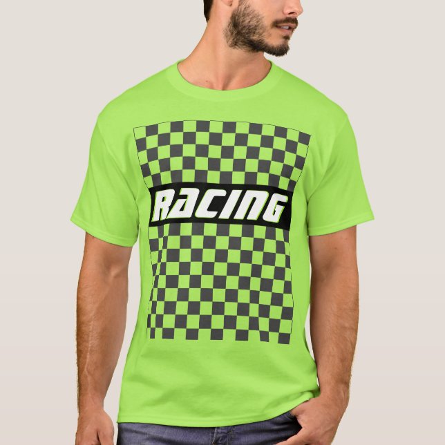 T-shirt Lime Green Racing (Devant)