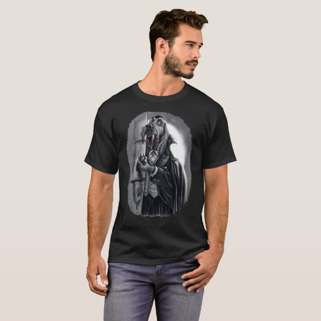 T-shirt Limier de vampire de chien de sang de compte (Devant entier)