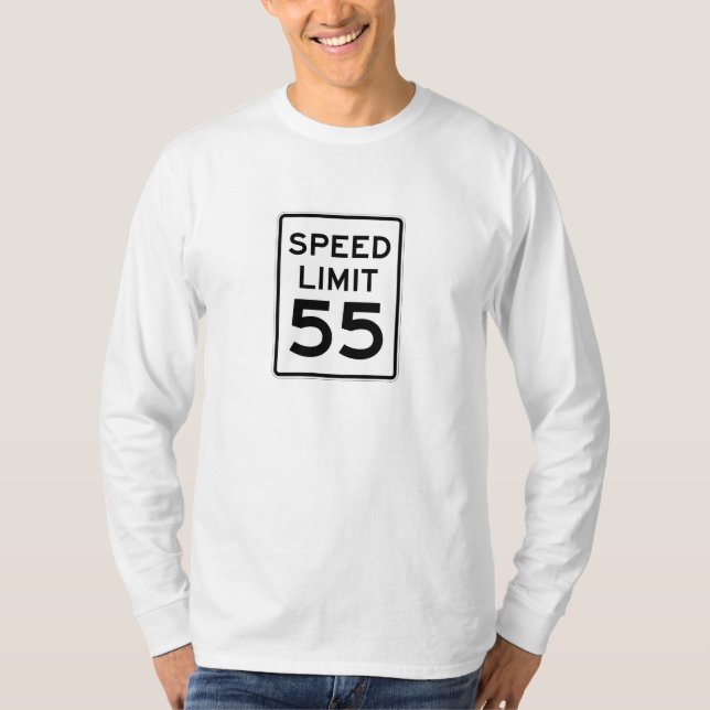 T-shirt Limitation de vitesse signe de 55 M/H (Devant)