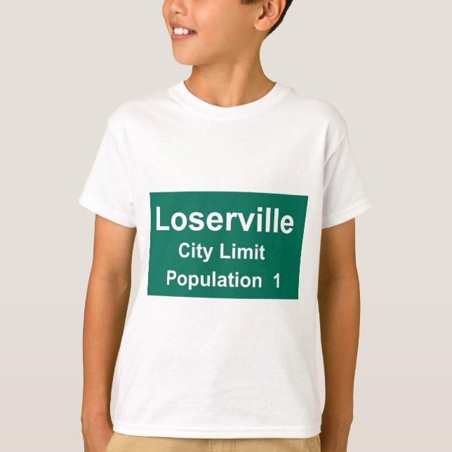 T-shirt Limite de ville de Loserville (Devant)