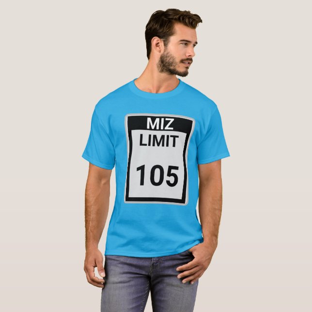 T-shirt Limite de vitesse Miz 105 (Devant entier)