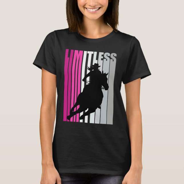 T-shirt Limitless Cowgirl Girls Rodeo Western Southern Pin (Devant)