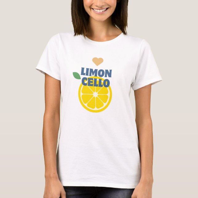 T-shirt Limoncello Coeur de citron moderne Favoriser la me (Devant)
