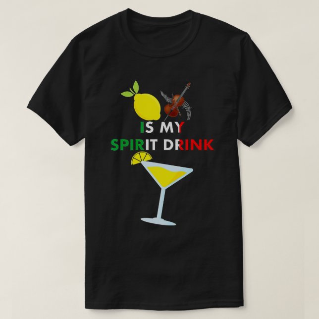 T-shirt Limoncello Lemon Cello est mon esprit Boire Drôle (Design devant)
