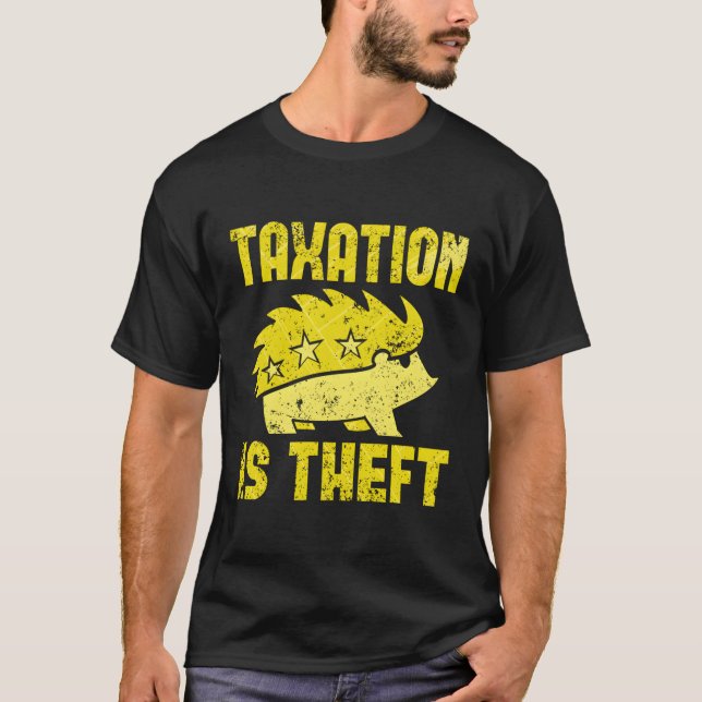 T-shirt L'Imposition Est Le Vol Le Capitalisme Anarcho Lib (Devant)
