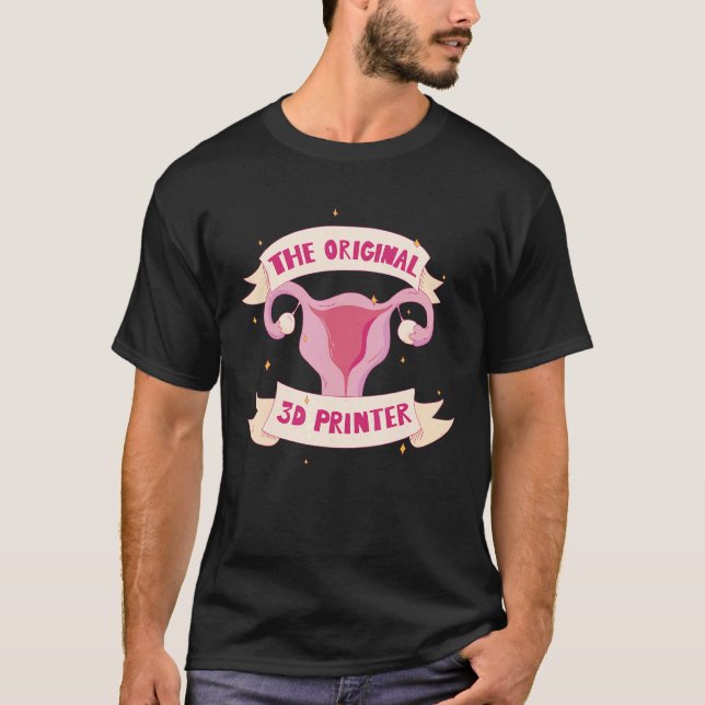 T-shirt L'imprimante 3d originale Uterus G28 Cnc Femmes Ge (Devant)