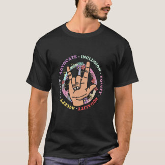T-shirt L'inclusion compte Tenseur de sensibilisation à l'