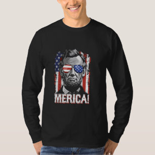T-shirt Lincoln 4 juillet Merica Abe Boys Hommes Femmes Am
