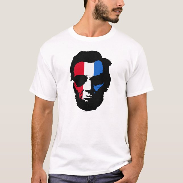T-shirt Lincoln avec lunettes de soleil Aviator - Rouge Bl (Devant)