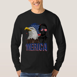 T-shirt Lincoln Bald Eagle 4 juillet Patriotique Merica