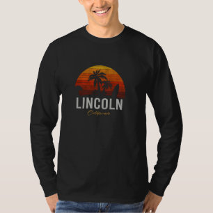 T-shirt Lincoln California Retro Surfer Plage Vintage
