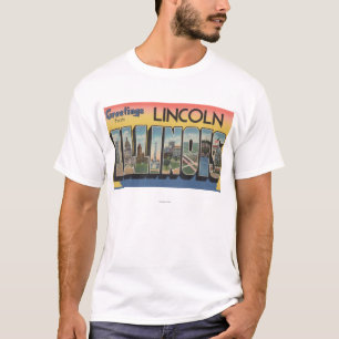 T-shirt Lincoln, l'Illinois - grandes scènes de lettre