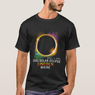 T-shirt Lincoln Maine Total Solaire Eclipse 2024