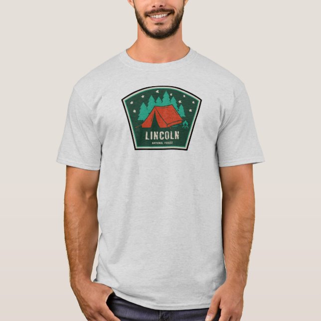 T-shirt Lincoln National Forest Camping (Devant)
