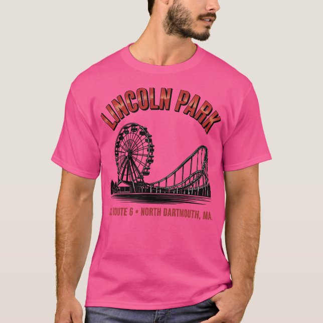 T-shirt Lincoln Park Retro Amusement Park North Dartmouth, (Devant)