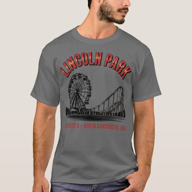 T-shirt Lincoln Park Retro Amusement Park North Dartmouth, (Devant)