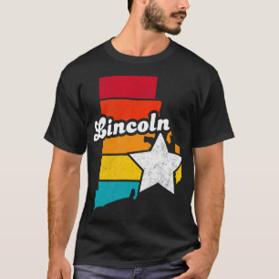 T-shirt Lincoln Rhode Island Souvenir Vintage en détresse