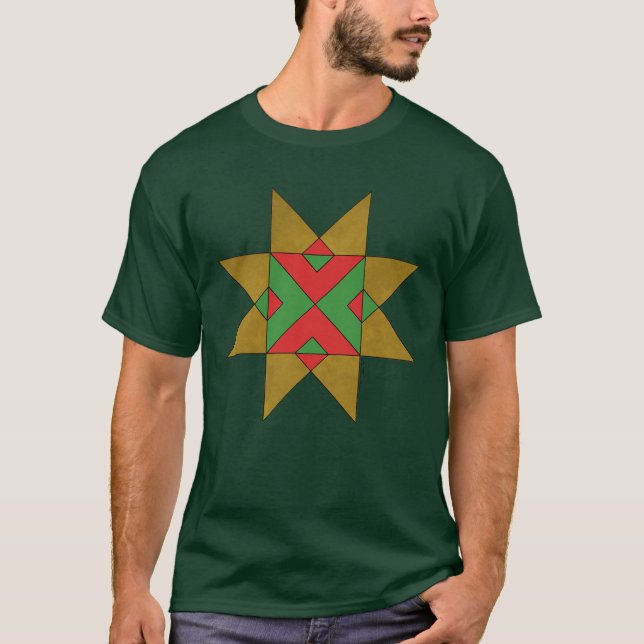 T-shirt Lincolnshire Auseklis Witch Mark rouge et vert (Devant)