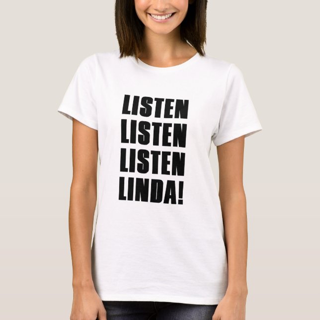 T-SHIRT LINDA ÉCOUTE-MOI (Devant)