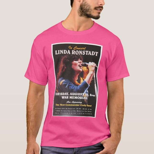 T-shirt Linda Ronstadt En Concert Les années 70 (Devant)