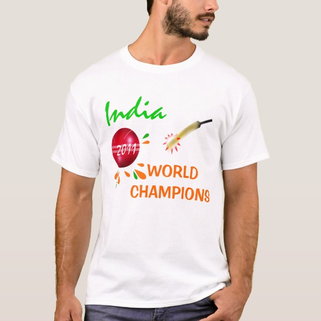 T-shirt L'Inde 2011 coupes du monde du cricket ICC (Devant)