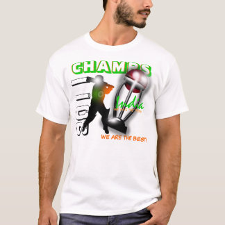 T-shirt L'Inde 2011 coupes du monde du cricket ICC mâche
