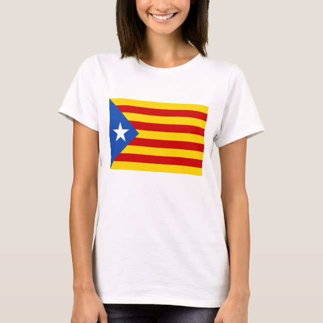 T-shirt L'indépendance catalanne "L'Estelada Blava " (Devant)