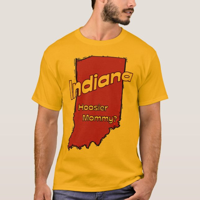 T-shirt L'Indiana DANS la maman de Hoosier de ~ de devise (Devant)