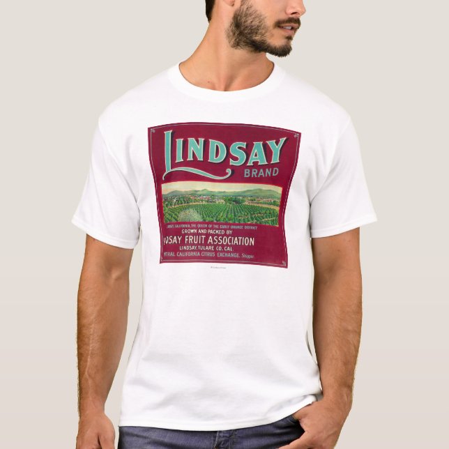 T-shirt Lindsay LabelLindsay orange, CA (Devant)