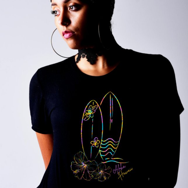 T-shirt Line Art Hawaii Aloha Holiday (Créateur téléchargé)