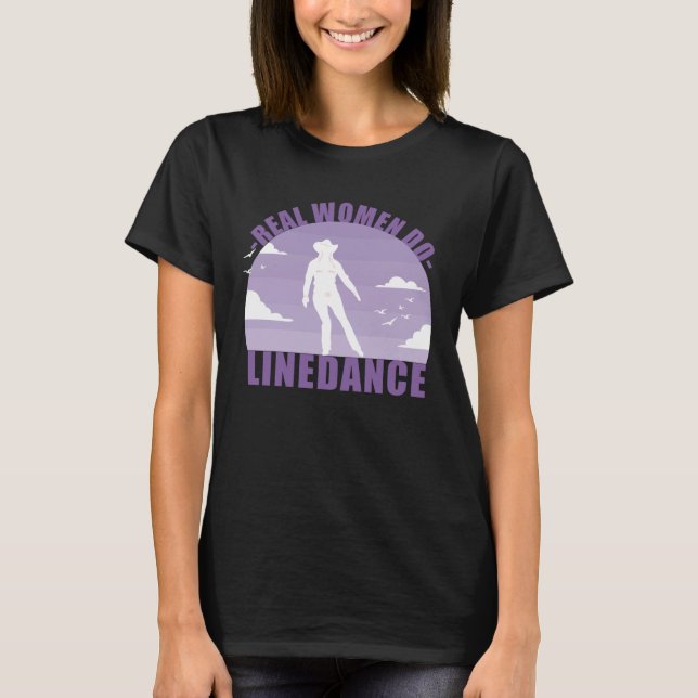 T-shirt Line Dance Danseur Pays Rock Ouest (Devant)