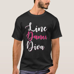 T-shirt Line Dance Diva Funny Cowgirl Femmes Filles Cadeau