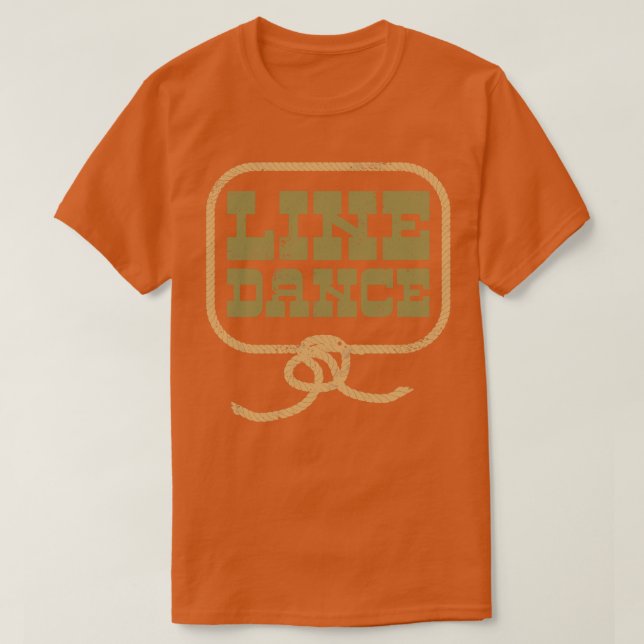 T-shirt Line Dance Pays Danser Rope Western (Design devant)