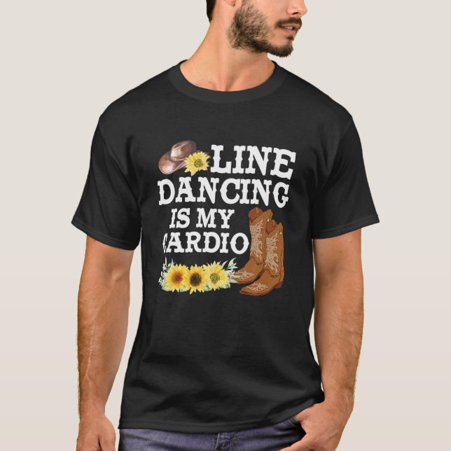 T-shirt Line Dancing My Cardio Country Music Cowgirl Da (Devant)